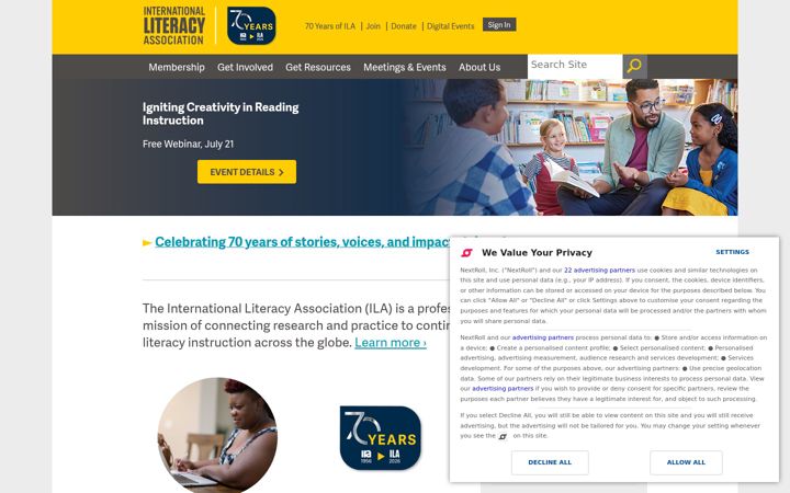 Screenshot of literacyworldwide.org