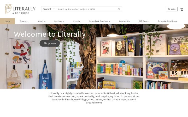 Screenshot of literallybookshop.com