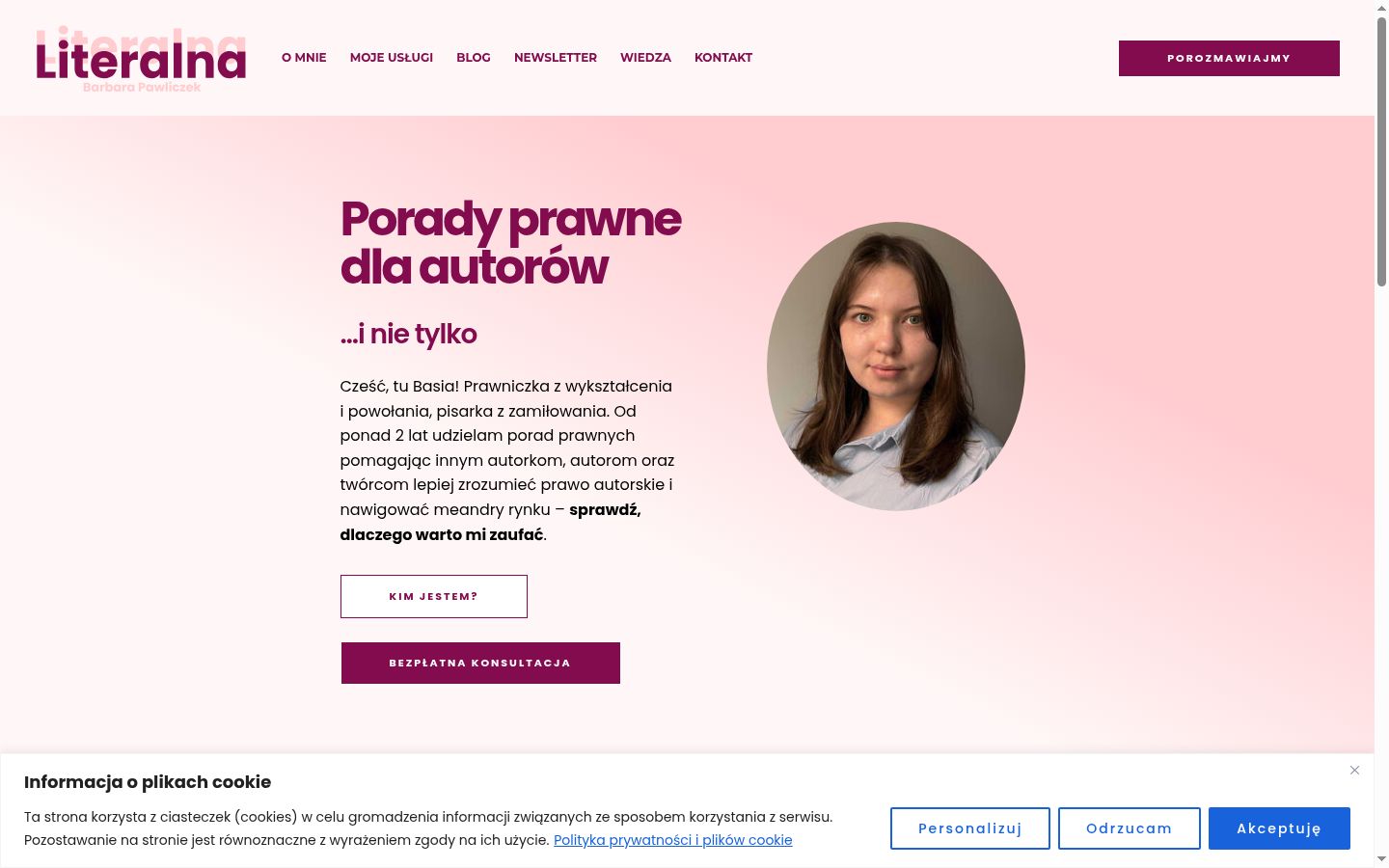 Snimka zaslona bannera za privolu prikazanog prije bilo kakve interakcije