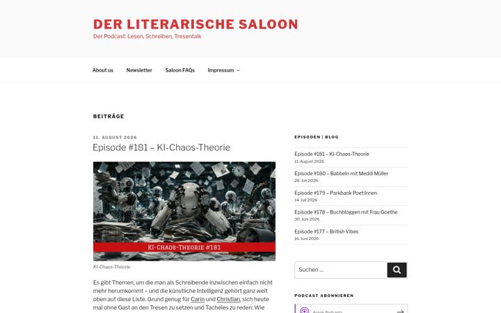 Screenshot of literarischer-saloon.de