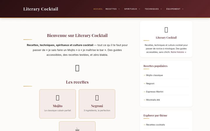 Screenshot of literarycocktail.com