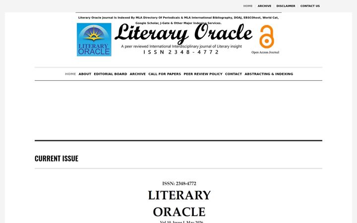 Screenshot of literaryoracle.com