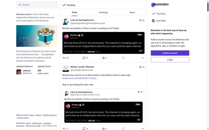 Screenshot of literatur.social