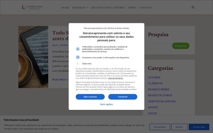 Screenshot of literaturapresente.com