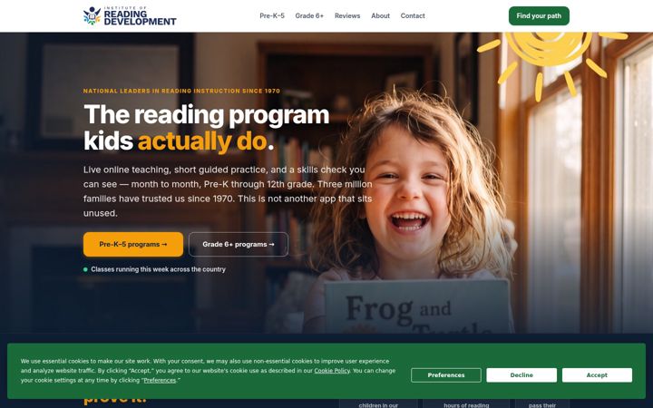 Screenshot of literatureprograms.org
