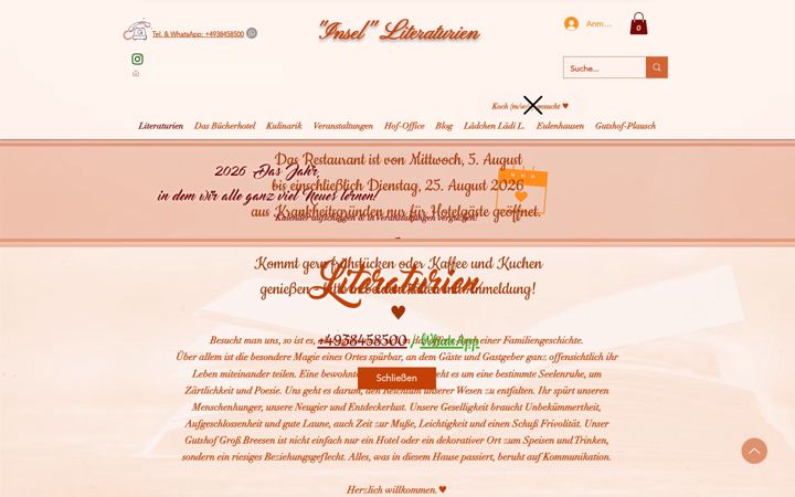 Screenshot of literaturien.de