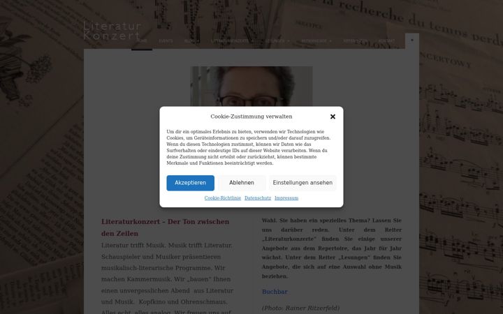 Screenshot of literaturkonzert.de