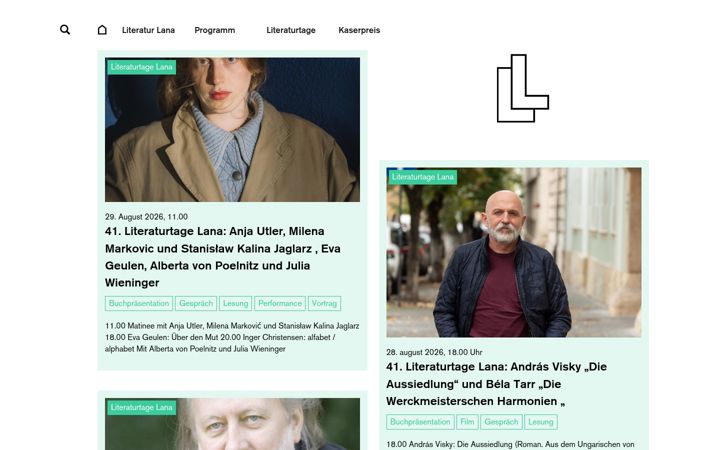 Screenshot van literaturlana.com