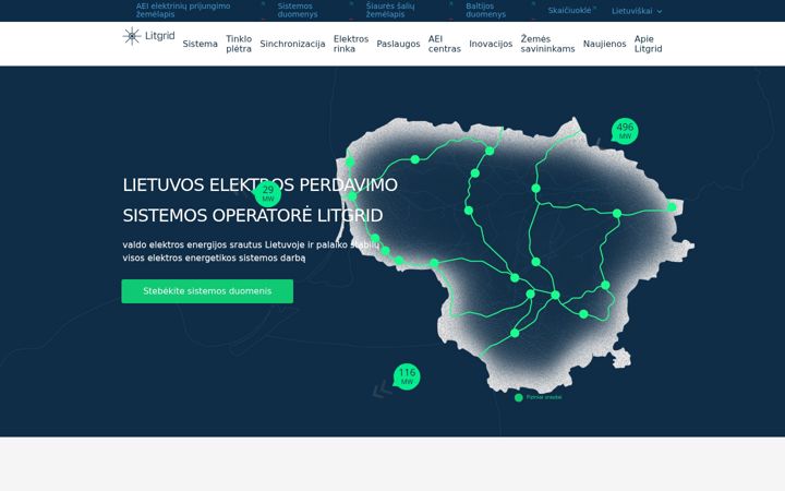 Screenshot of litgrid.eu