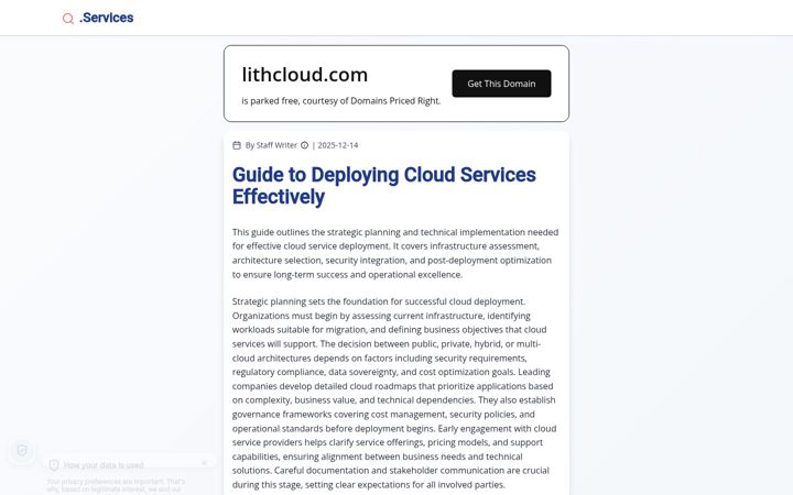 Screenshot di lithcloud.com