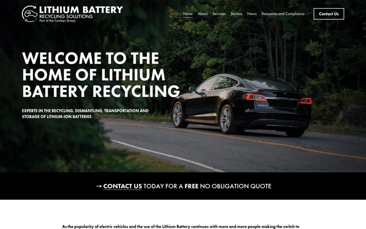 Screenshot of lithiumbatteryrecycling.co.uk