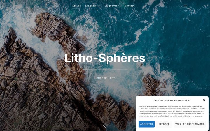 Screenshot of litho-spheres.com