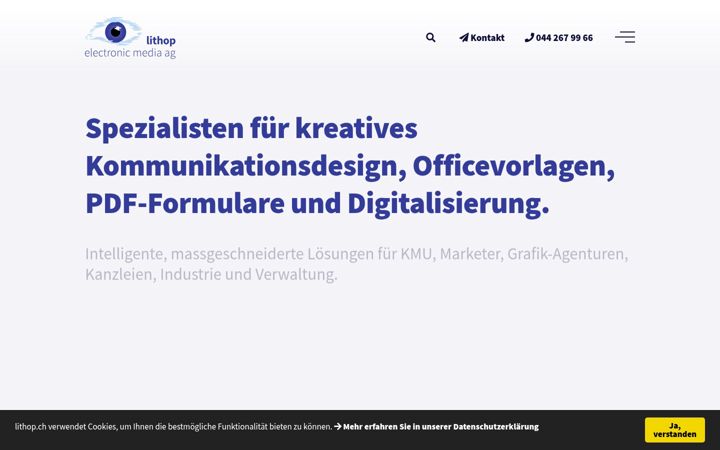 Screenshot of lithop.ch