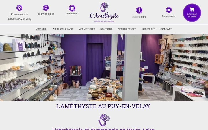 Screenshot of lithotherapie-amethyste.fr