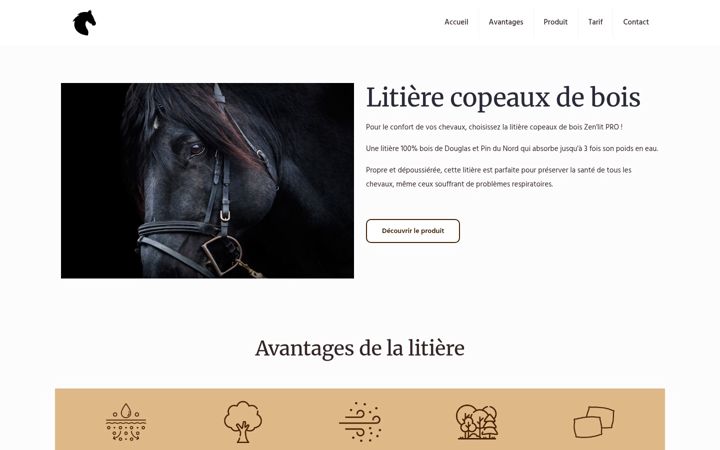 Screenshot of litiere-copeaux-bois.com
