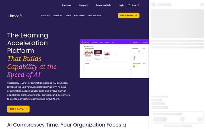 Screenshot of litmos.com
