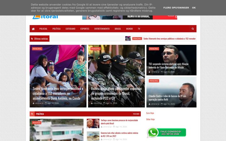 Screenshot of litoralja.com.br
