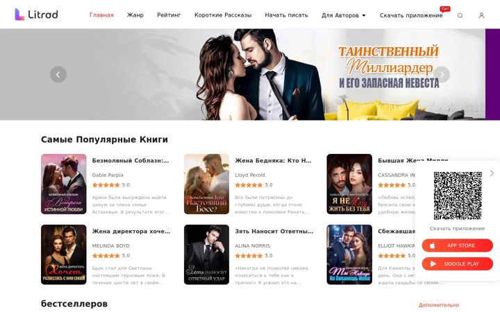 Screenshot of litradnovie.com