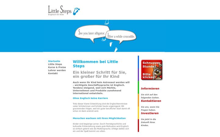 Screenshot of little-steps.com