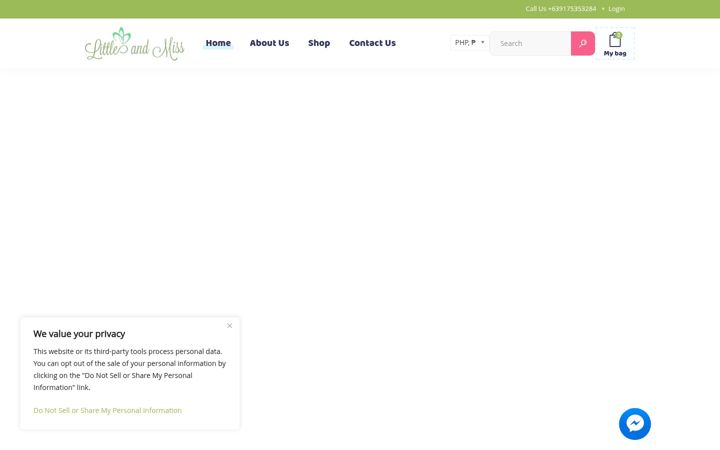 Screenshot of littleandmissclothing.com
