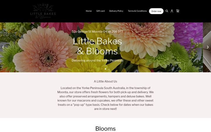 Screenshot von littlebakesandblooms.com
