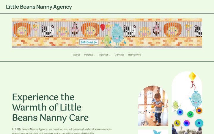 Screenshot of littlebeansnannies.com