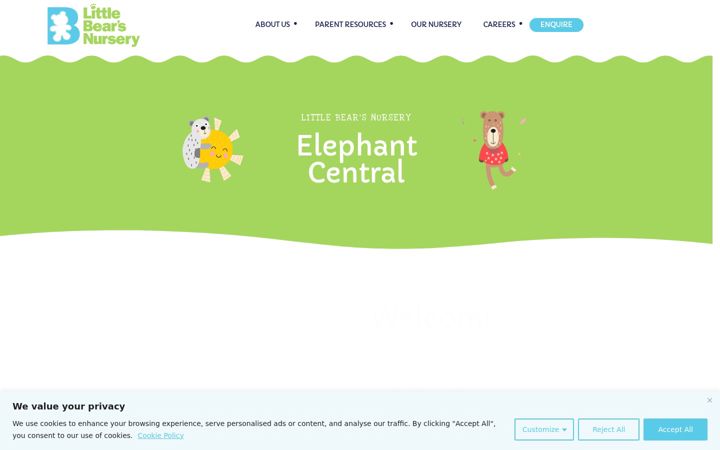 Screenshot of littlebearsnursery.co.uk