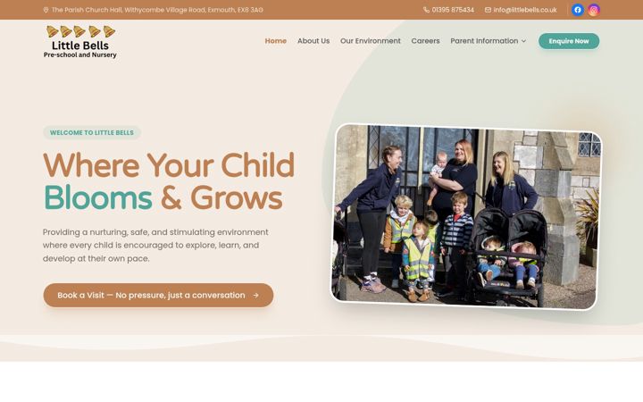 Screenshot of littlebells.co.uk
