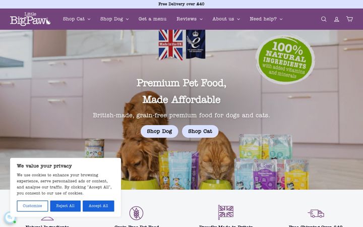 Screenshot of littlebigpaw.co.uk