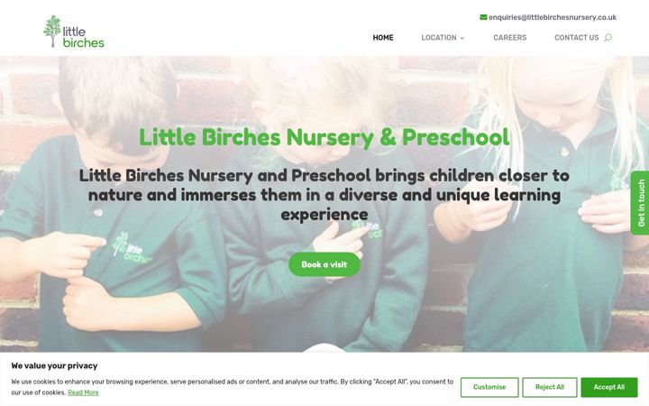 Screenshot of littlebirchesnursery.co.uk