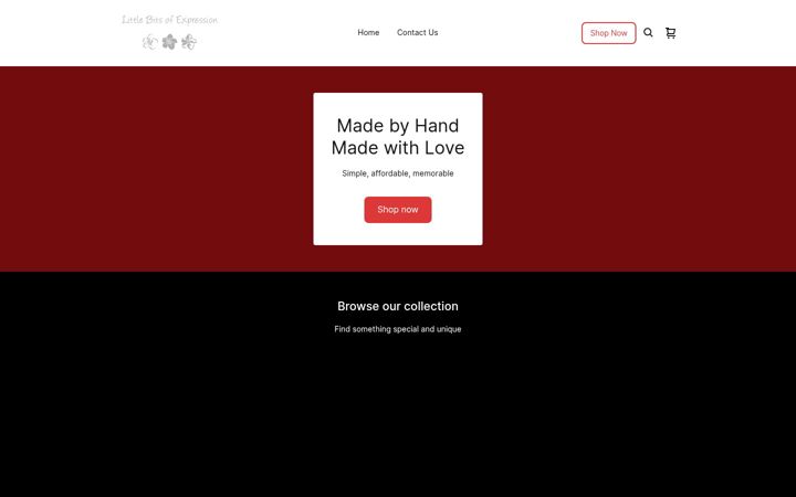 Screenshot of littlebitsofexpression.com