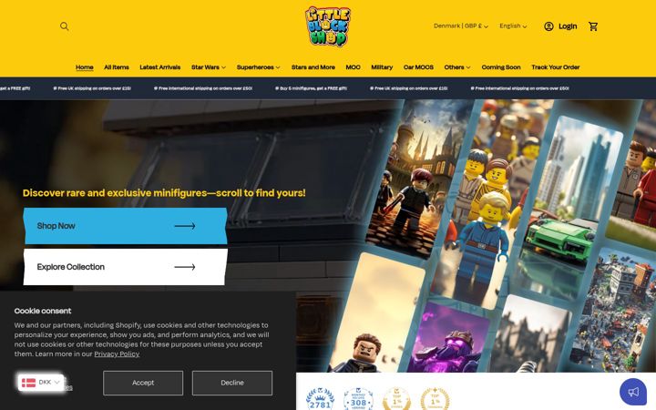 Screenshot van littleblockshop.co.uk
