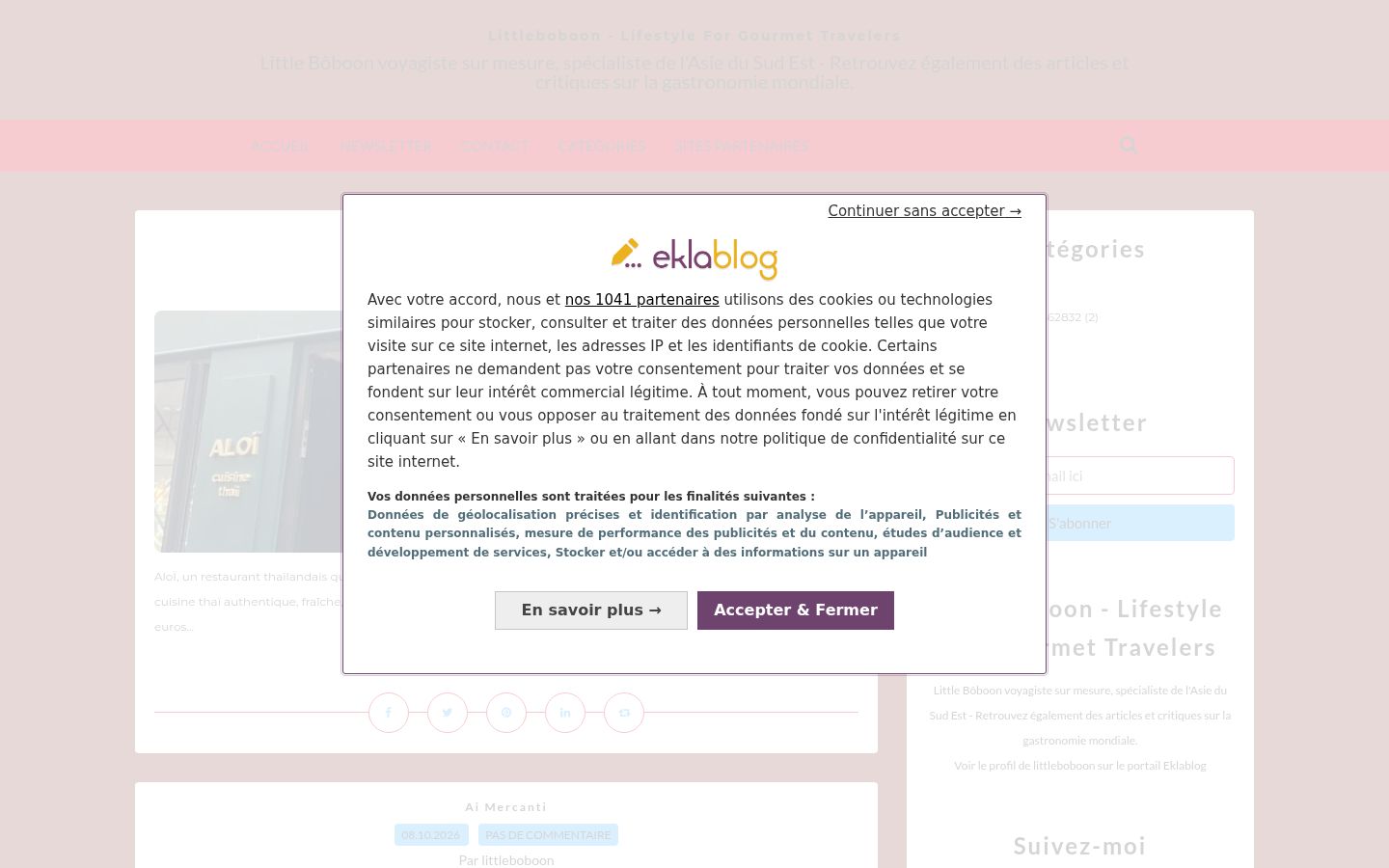 Screenshot del banner di consenso mostrato prima di qualsiasi interazione