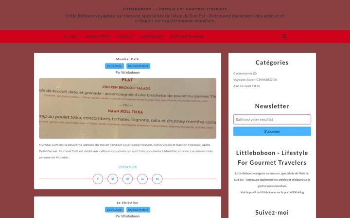 Screenshot of littleboboon.com
