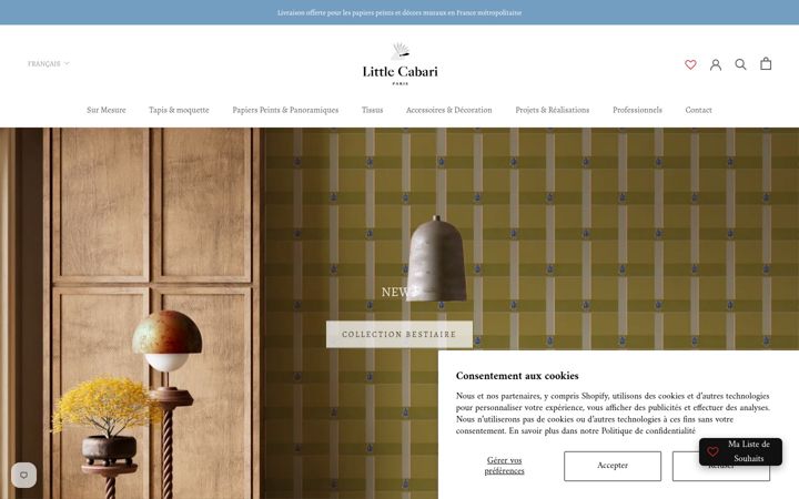 Screenshot of littlecabari.com
