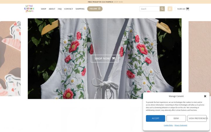 Screenshot of littleceramicstudio.com
