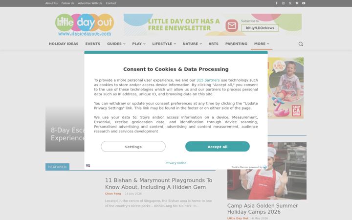Screenshot of littledayout.com