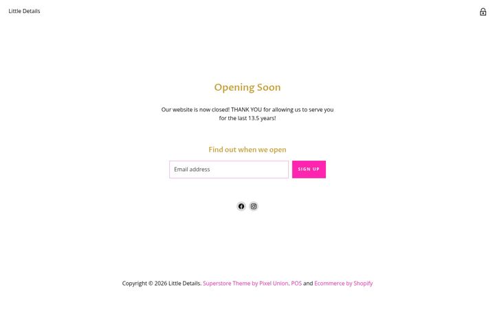 Screenshot of littledetailsboutique.com