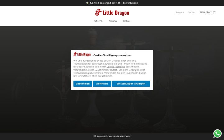 Screenshot of littledragonshisha.de