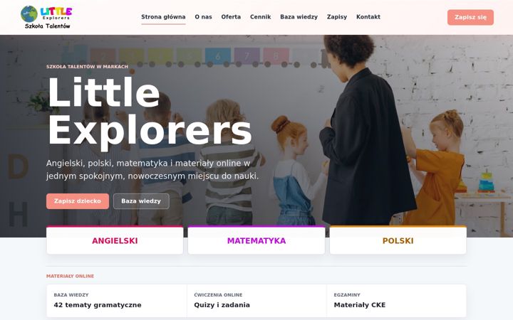 Screenshot of littleexplorers.pl