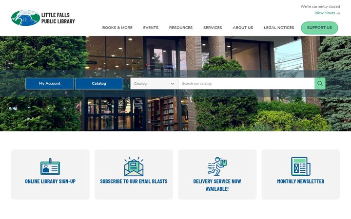 Screenshot of littlefallslibrary.org