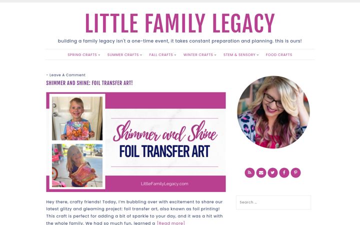 Screenshot of littlefamilylegacy.com