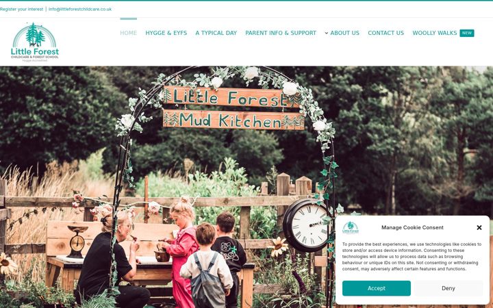 Screenshot of littleforestchildcare.co.uk
