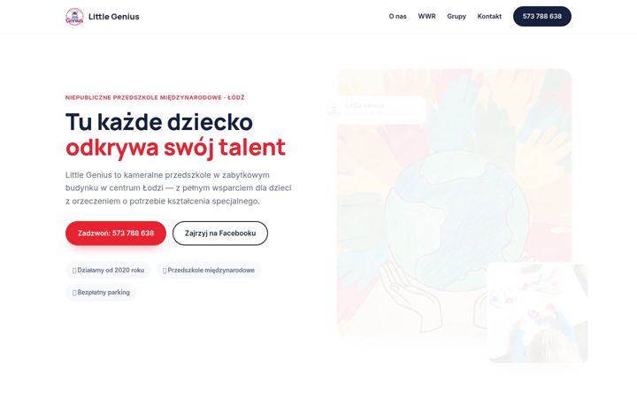 Screenshot of littlegenius.pl
