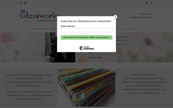 Screenshot of littleglassworks.co.uk
