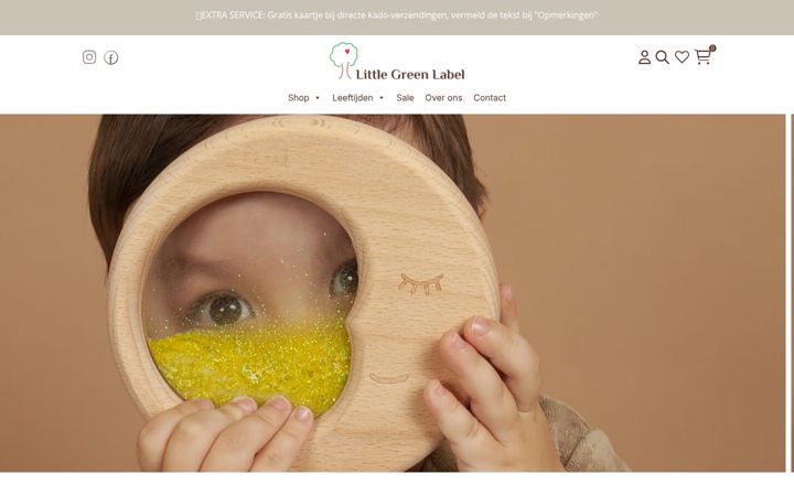 Screenshot of littlegreenlabel.nl