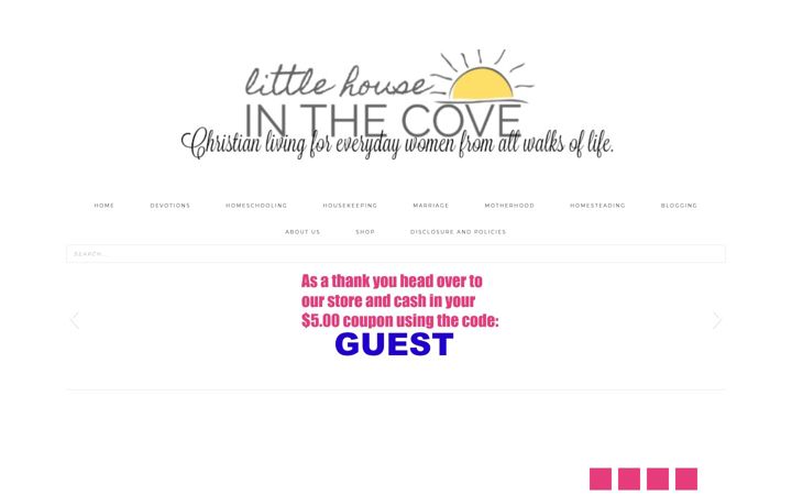 Snímek obrazovky littlehouseinthecove.com