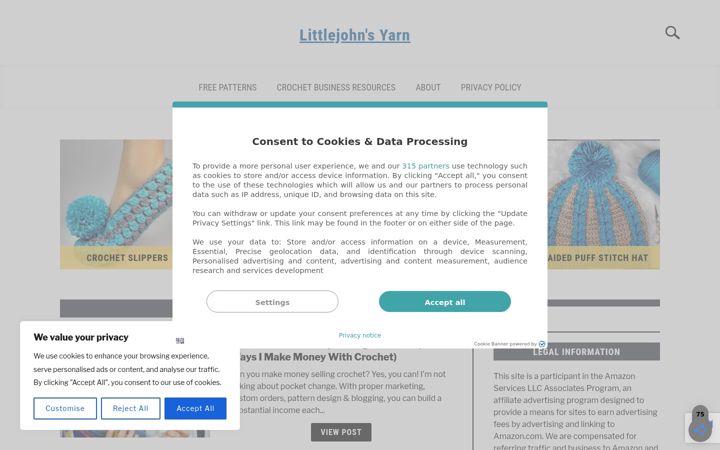 Screenshot of littlejohnsyarn.com
