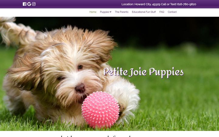 Screenshot of littlejoypups.com