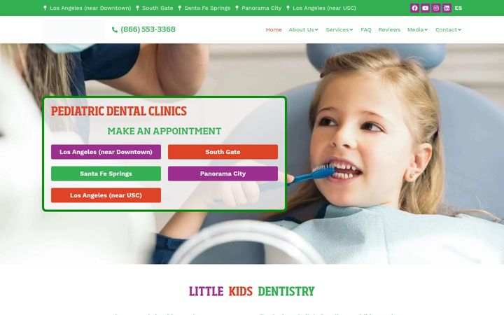 Screenshot of littlekidsdentistry.com